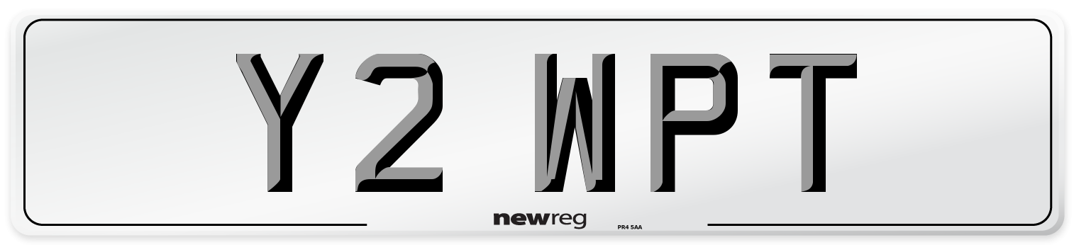 Y2 WPT Number Plate from New Reg